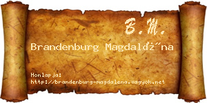 Brandenburg Magdaléna névjegykártya